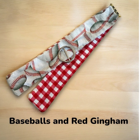 🇺🇸⚾️ Apple Watch Bands: Baseballs and Red Gingham ⚾️🇺🇸 - Picture 5 of 5